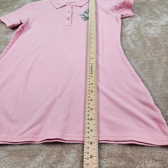 Ed Hardy by Christian Audigier Polo Slim Fit Skull Heart Pink Womens Size L Golf - Picture 6 of 10